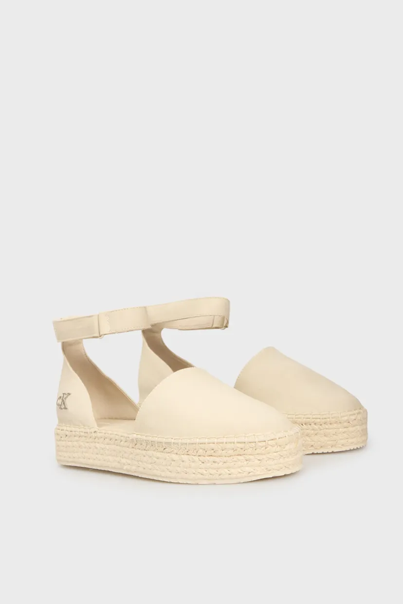Женские бежевые эспадрильи WEDGE SANDAL WEBBING IN 3