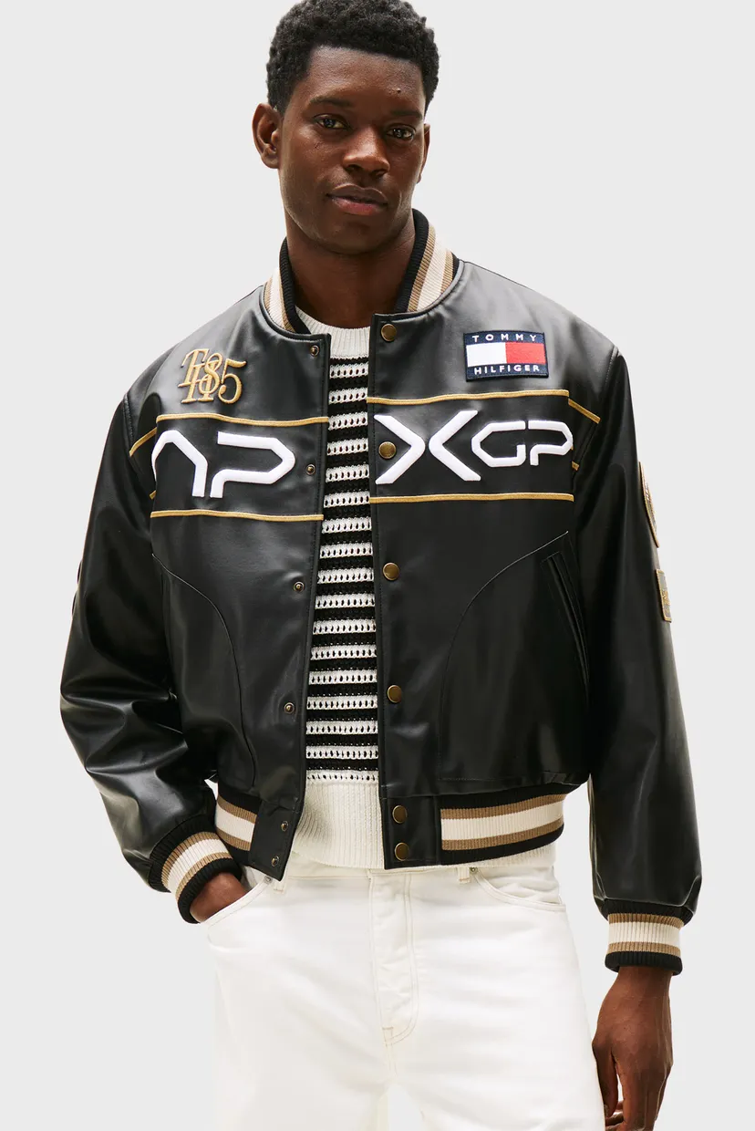 定価7.7万 アパルトモン241トゥーフォーワンSHORT BLOUSON Мужской черный бомбер Tommy Hilfiger x F1 MOVIE Tommy Hilfiger