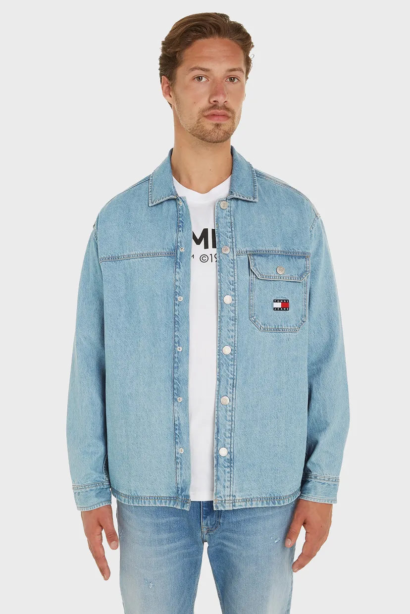 Чоловіча блакитна джинсова сорочка TJM ESSENTIAL DENIM Tommy Jeans ...