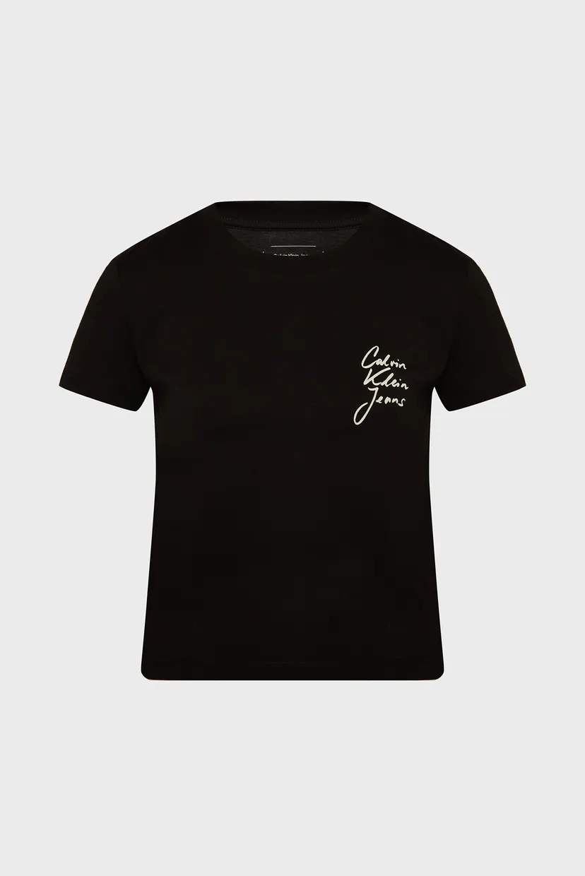 Жіноча чорна футболка SCRIPT INSTITUTIONAL BABY TEE 5