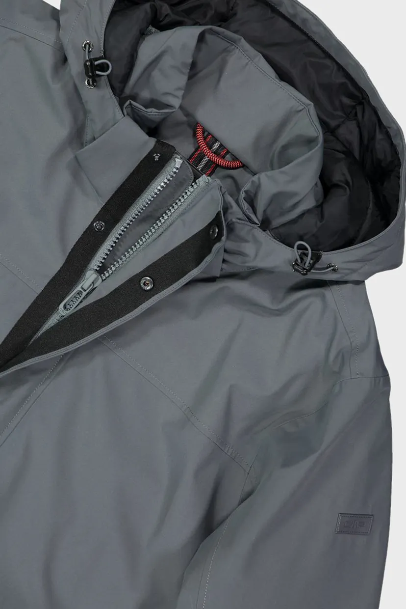 Мужская серая парка ZIP HOOD FEEL WARM 5