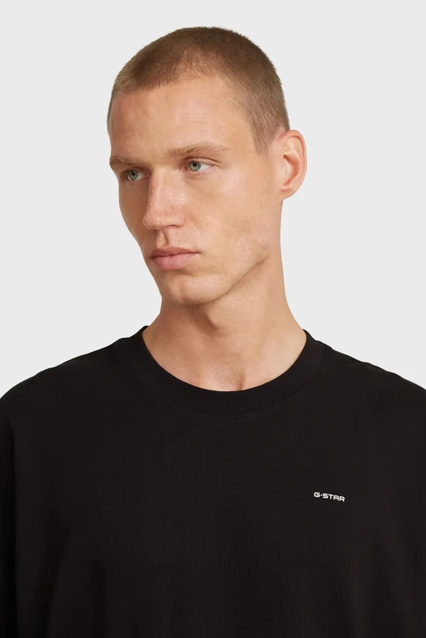 Чоловіча чорна футболка Heavy oversized 4