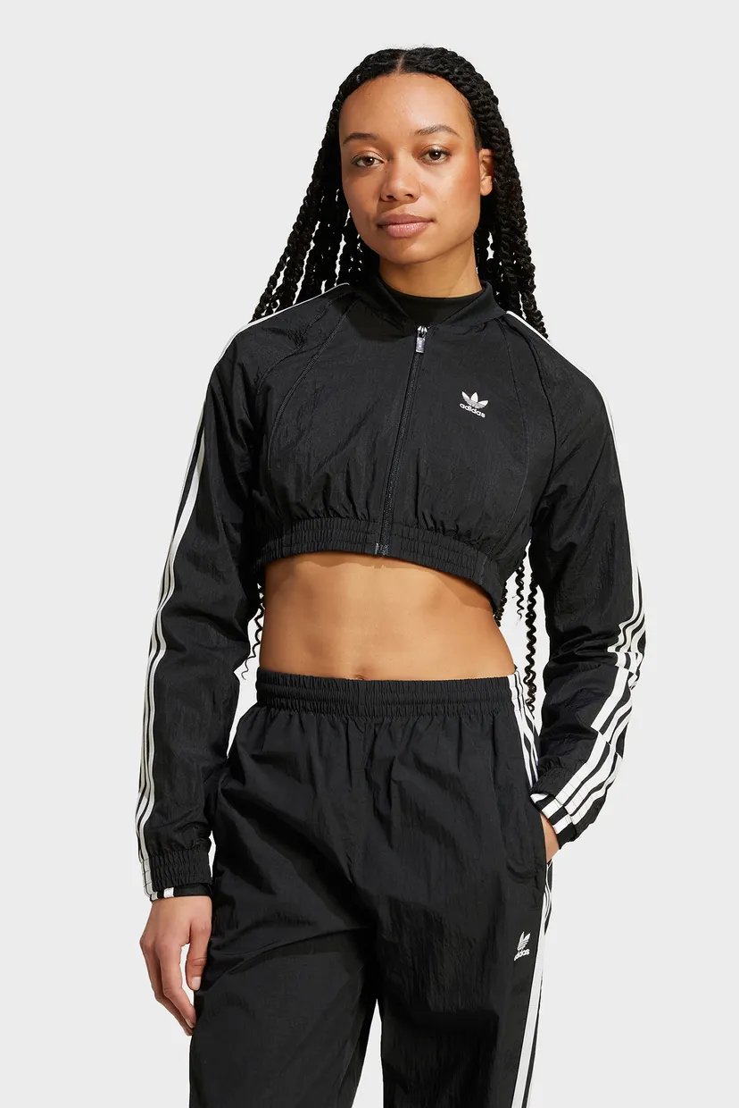 O.ria　レディース　BLK M Женская черная спортивная кофта Slim Crop adidas IW5484 — MD-Fashion