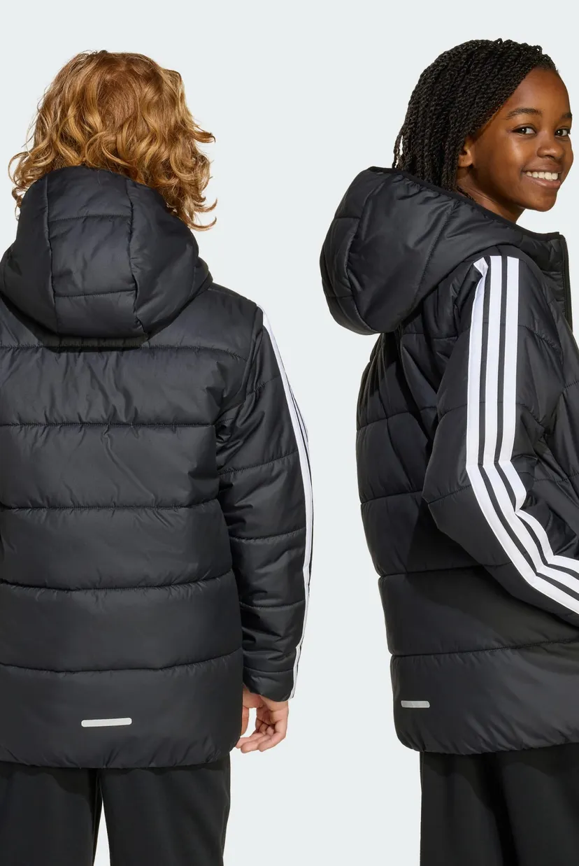 Дитяча чорна куртка Essentials 3-Stripes Padded Kids 4