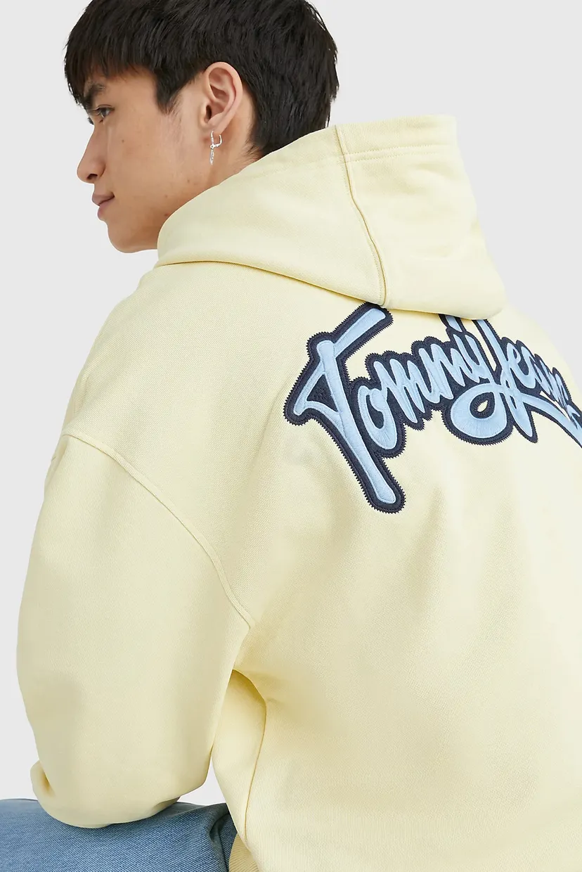 Чоловіче жовте худі TJM RLX COLLEGE POP TEXT HOODIE 4
