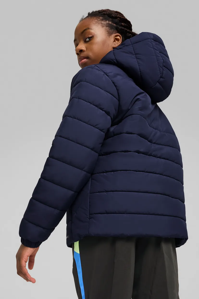 Детская темно-синяя куртка teamADDITIONS Hooded Padded Football Youth 3