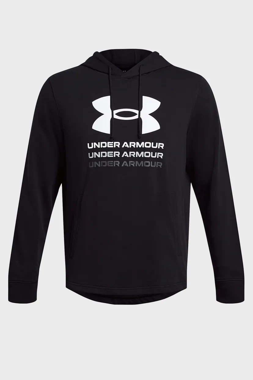 Чоловіче чорне худі UA Rival Terry Graphic Hood 3