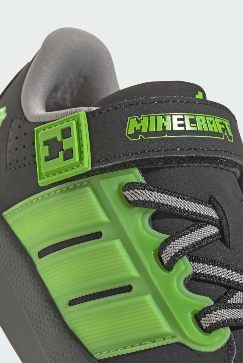 Детские черные кроссовки ADIDAS MINECRAFT LIGHTORAMA COURT CHILDREN 8