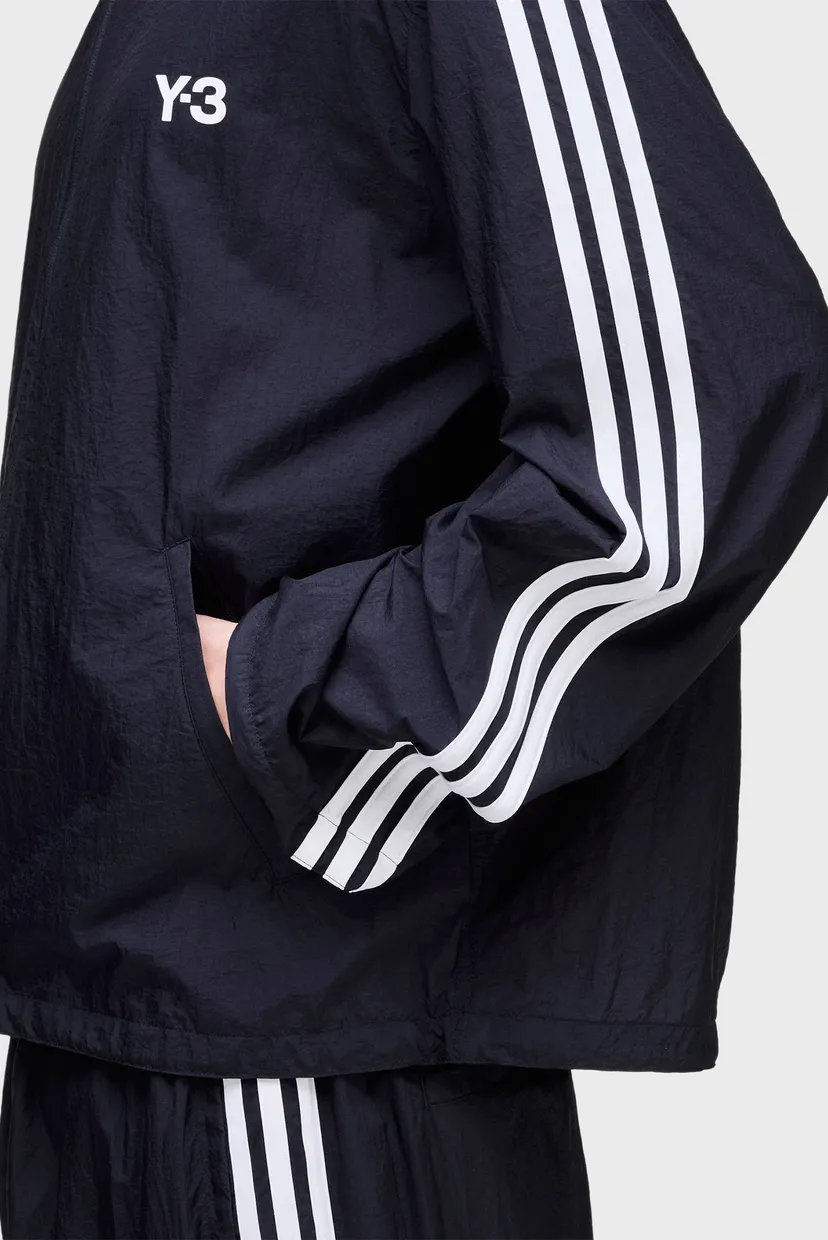 Чорне худі Y-3 NYLON WIRED 3 STRIPES (унісекс) 5