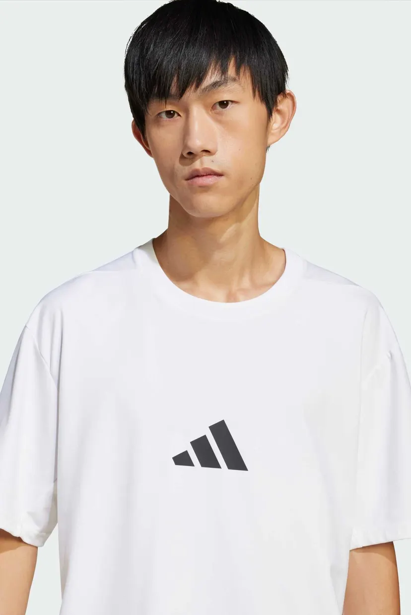 Мужская белая футболка adidas Z.N.E. Loose-Fit 4