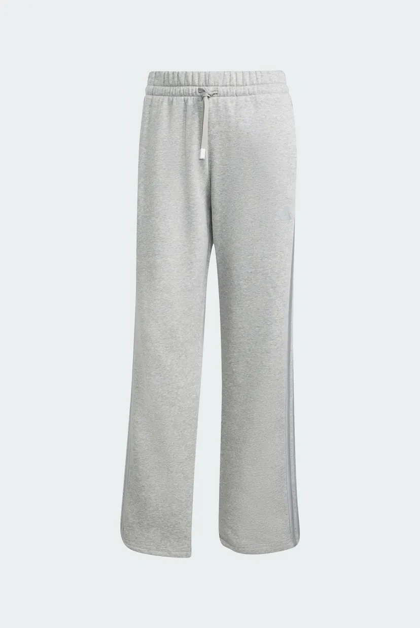 Женские светло-серые спортивные брюки Holiday 3-Stripes Fleece Open-Hem 5
