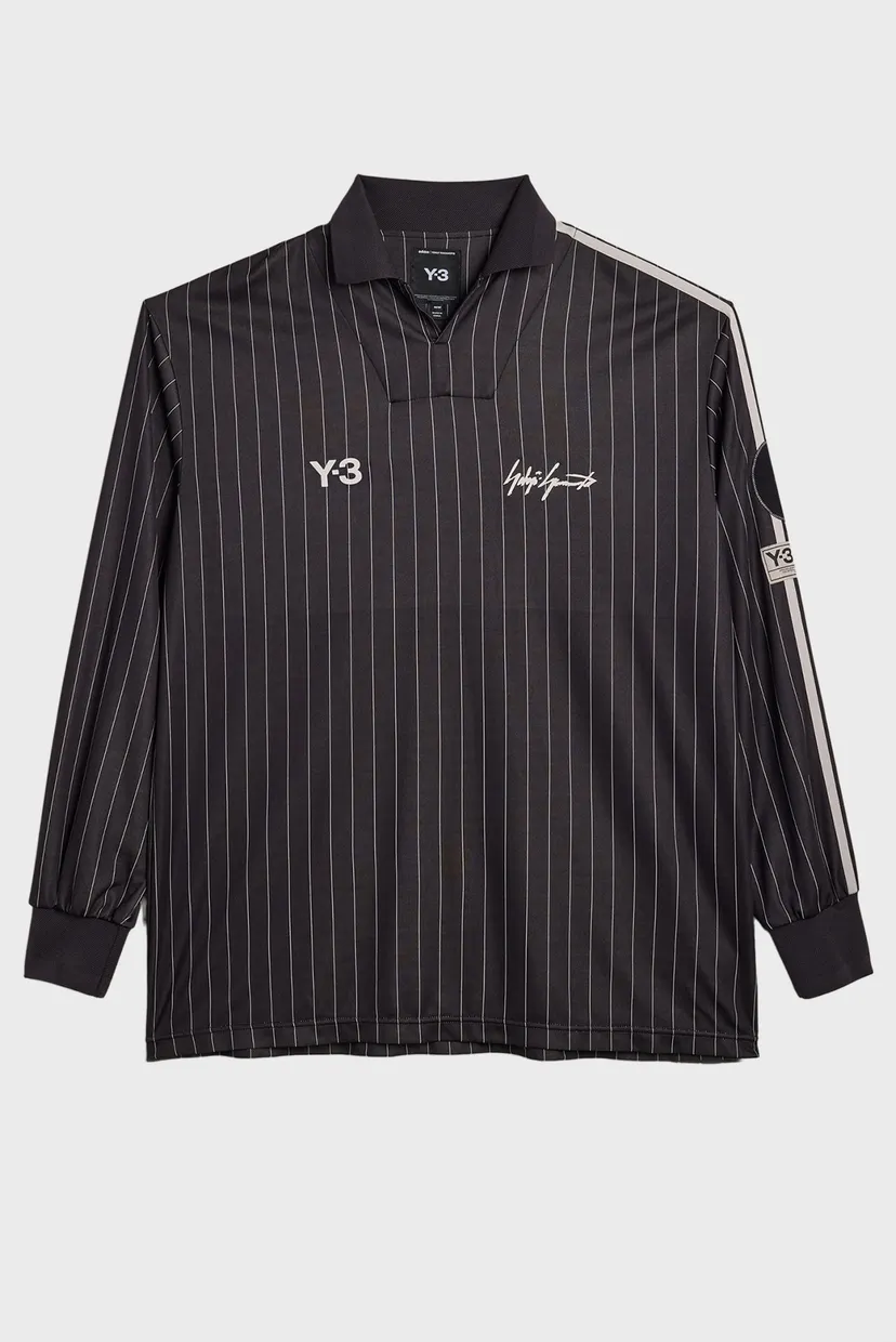 Черное поло в полоску Y-3 ELITE 5 FOOTBALL (унисекс) 7