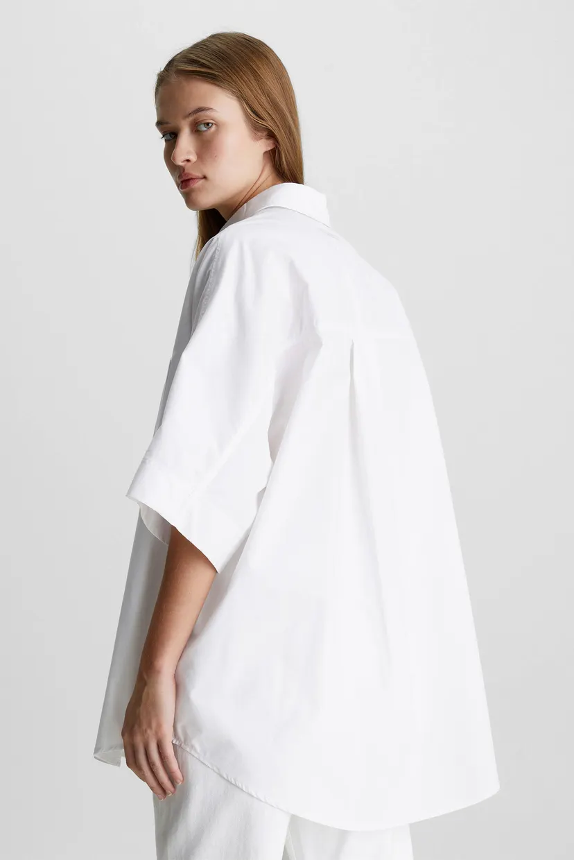 Жіноча біла сорочка OVERSIZE SS COTTON 3