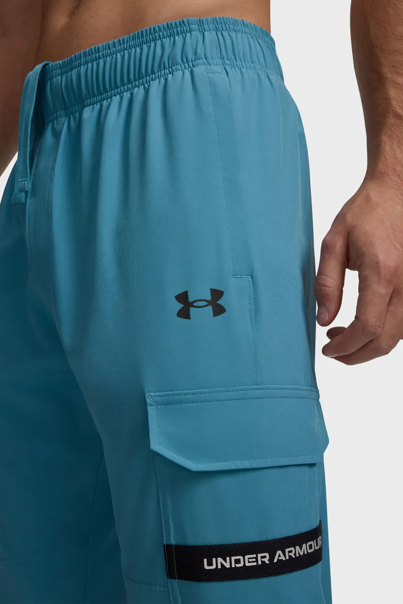 Мужские голубые спортивные брюки UA Tech Utility Woven Pant-BLU 4