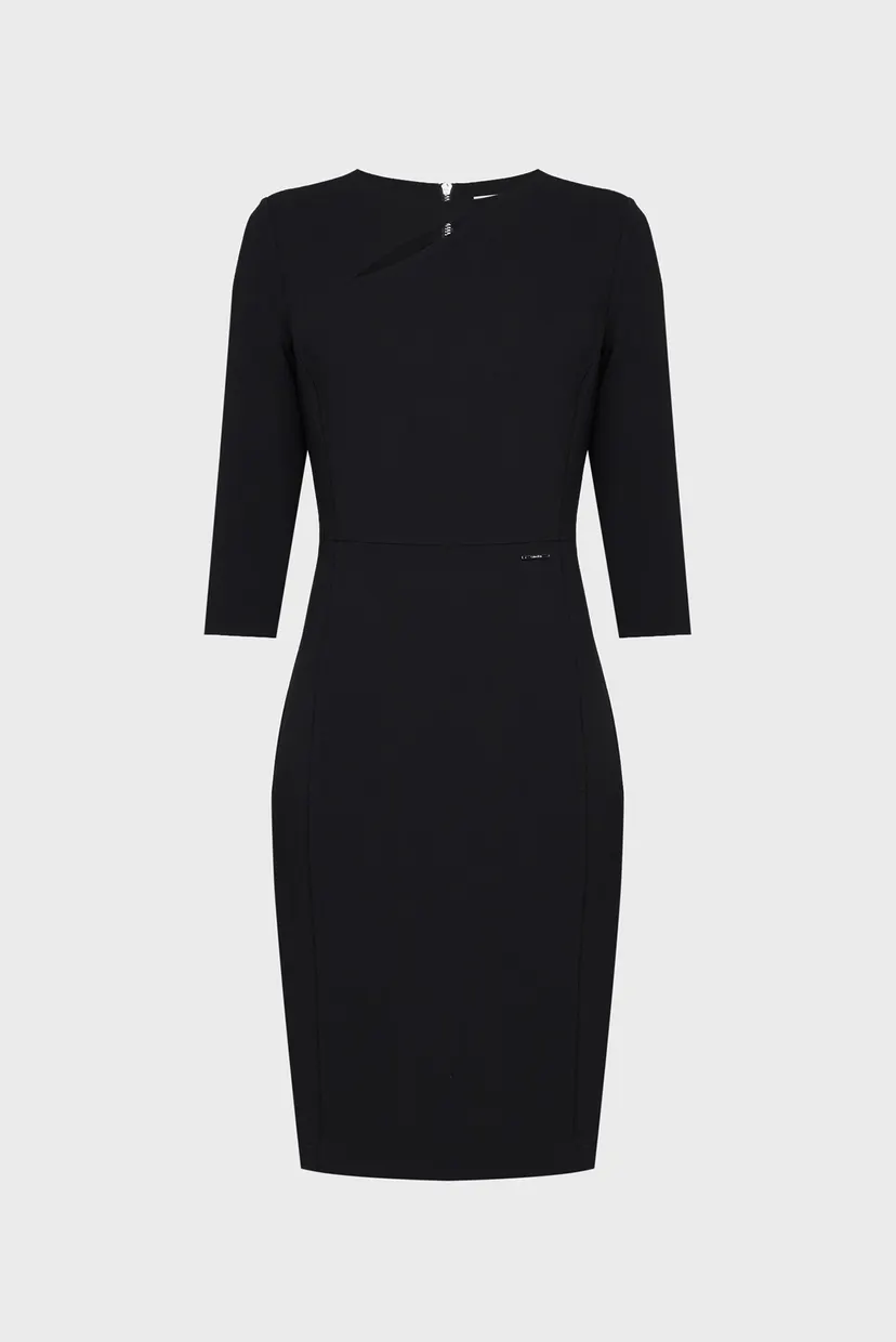 Жіноча чорна сукня SCUBA CREPE HALF SLEEVE DRESS 5