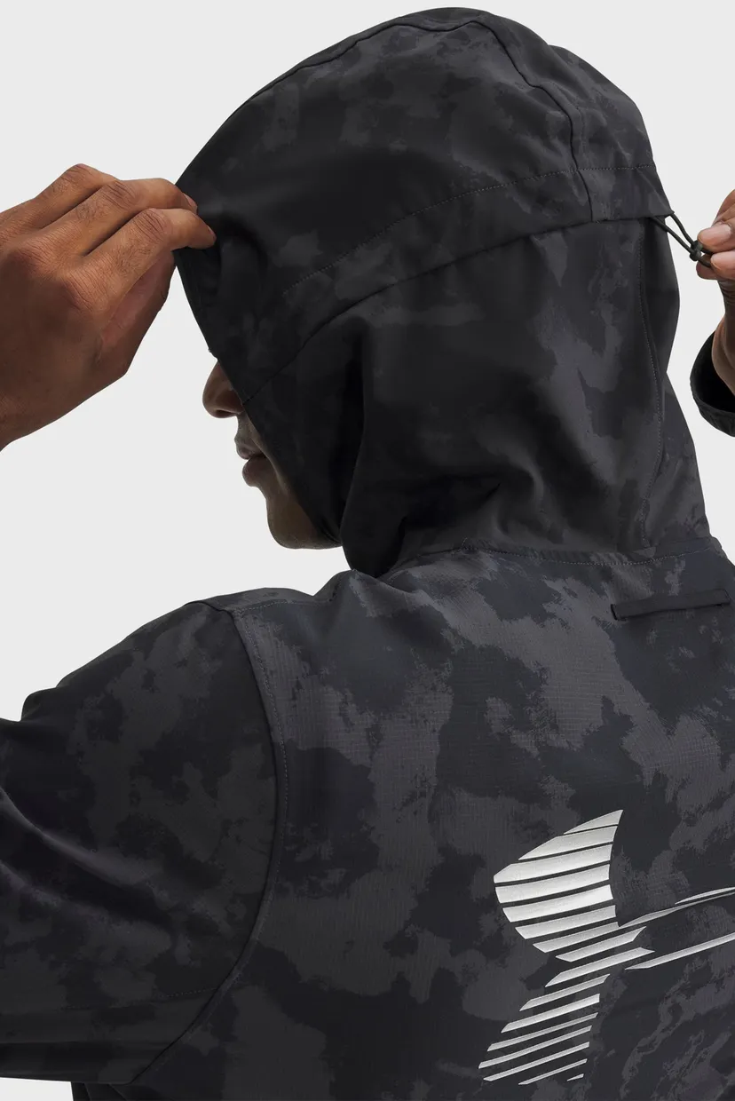Чоловіча чорна камуфляжна вітровка UA Velociti Pro Storm Jacket 3