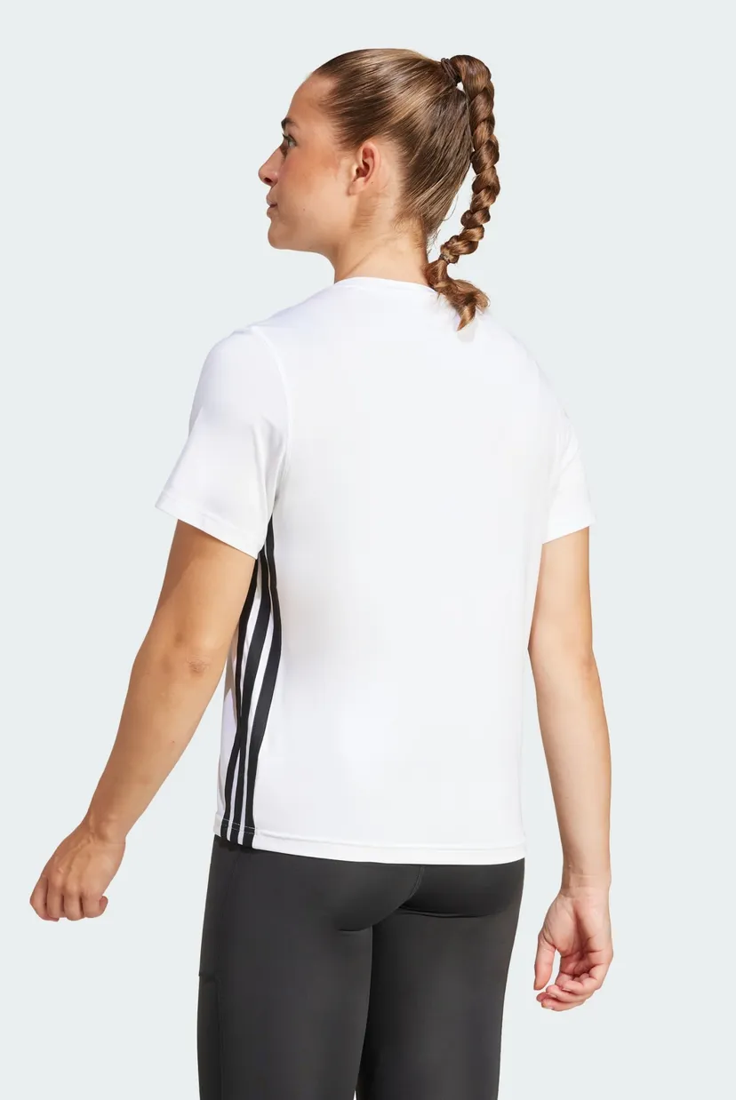 Женская белая футболка Train Essentials 3-Stripes Workout 3