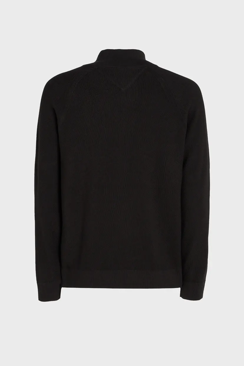 Мужской черный  кардиган TJM REG ZIPTRU HI NECK SWEATER 5