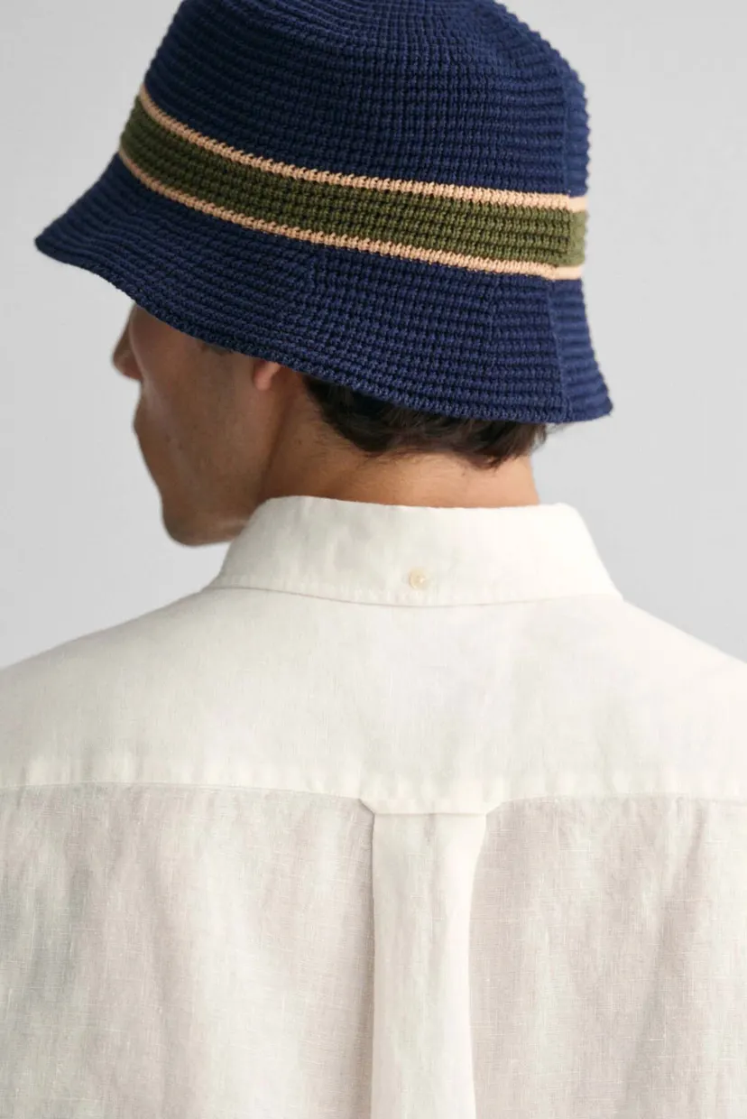 Мужская белая льняная рубашка REG LINEN SS 5