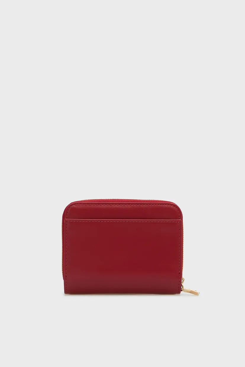 Жіночий червоний шкіряний гаманець MEDIUM FLAP 3