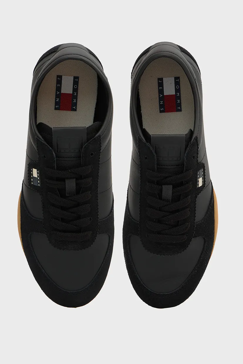 Жіночі чорні шкіряні кросівки BALLET SNEAKER 4