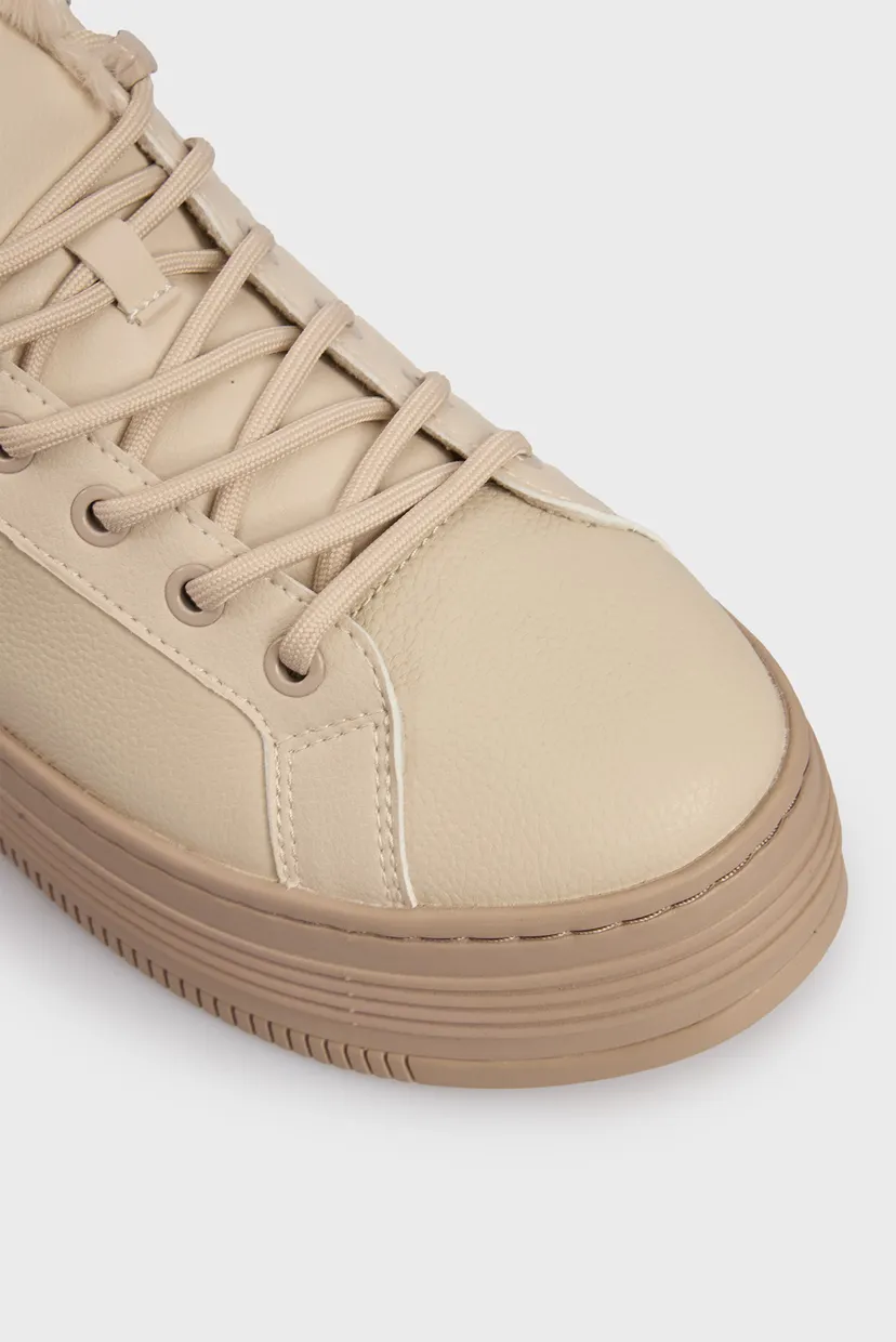 Жіночі бежеві хайтопи BOLD PLATF LOW LACEUP MG LTH 4
