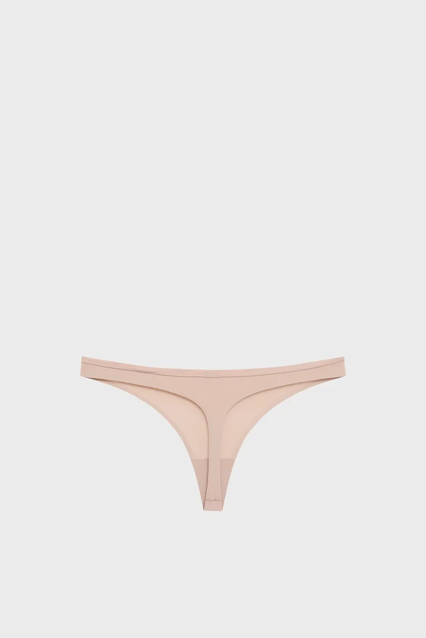 Жіночі бежеві трусики THONG 7