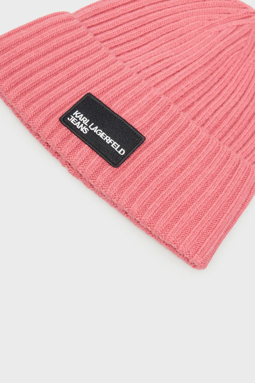 Жіноча рожева шапка beanie 4