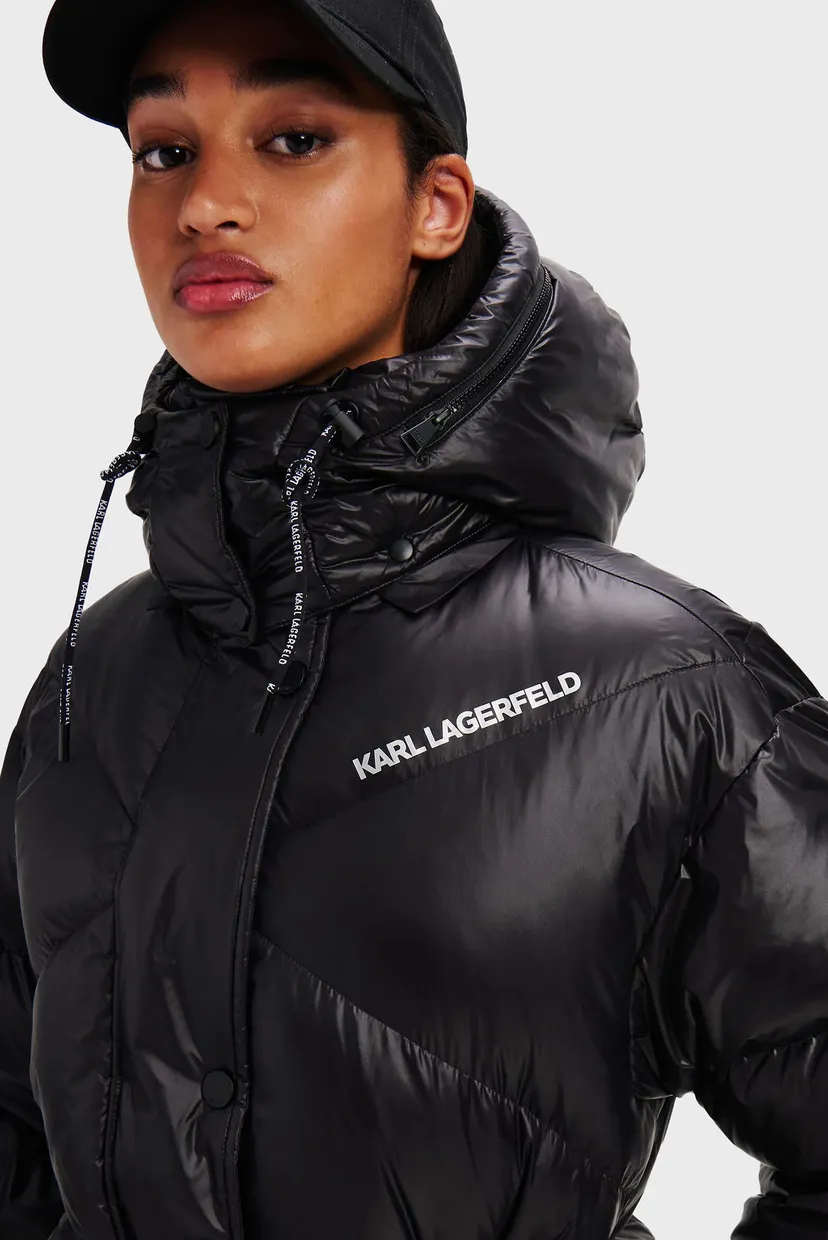 Женская черная куртка PUFFER  JACKET 4