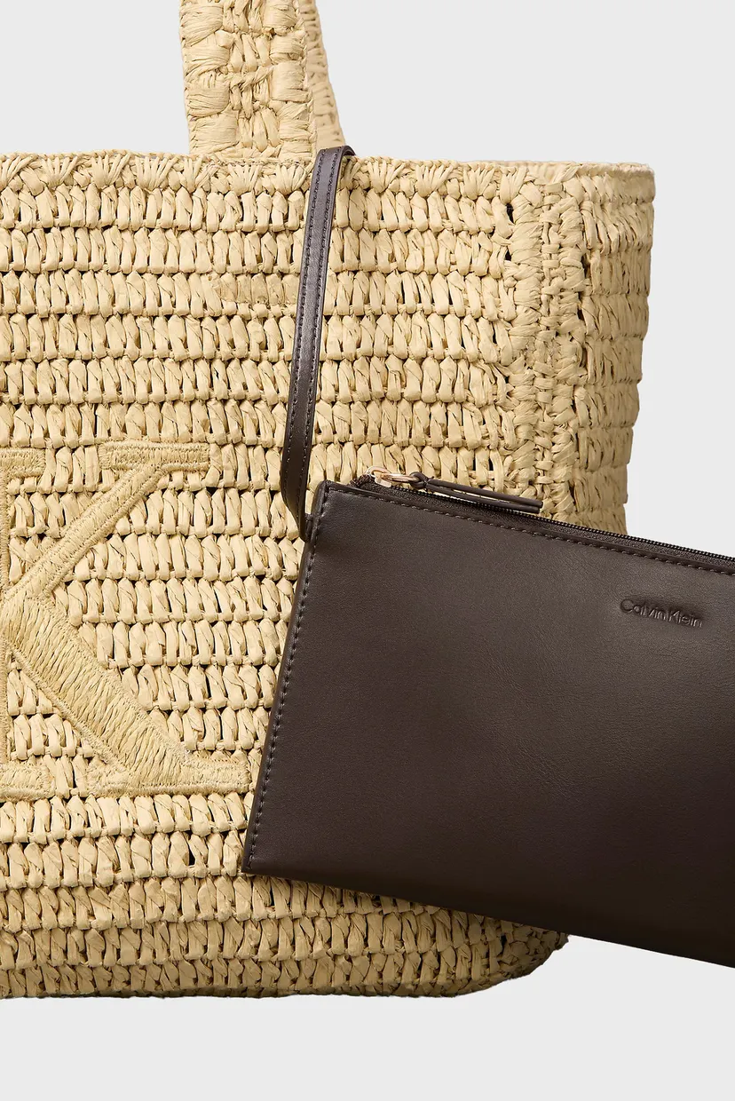 Жіночий бежевий шопер BOLD RAFFIA MEDIUM 5