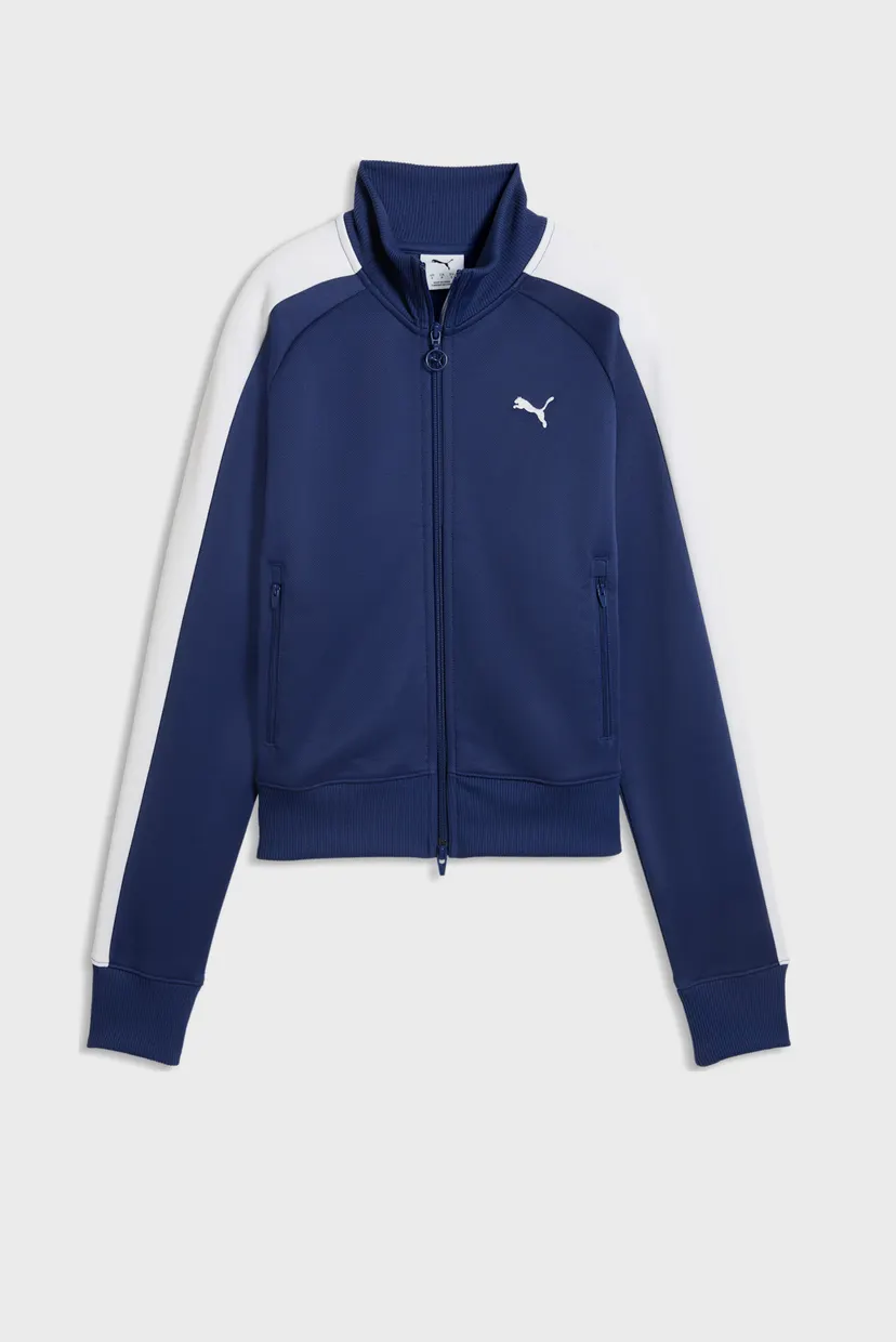 Женская синяя спортивная кофта T7 ALWAYS ON Short Track Jacket Women 4