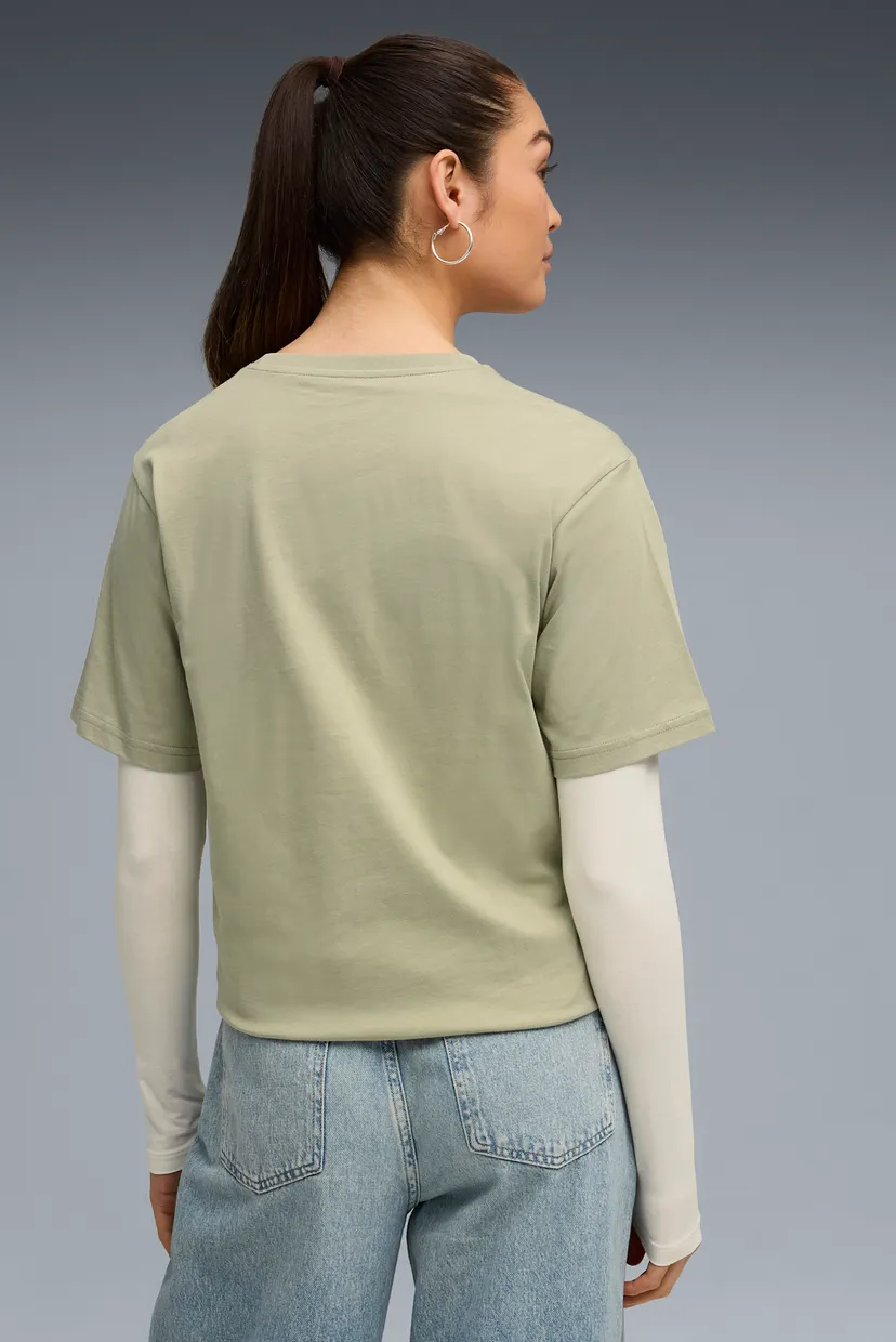 Жіноча оливкова футболка ESS Relaxed Tee Women 5