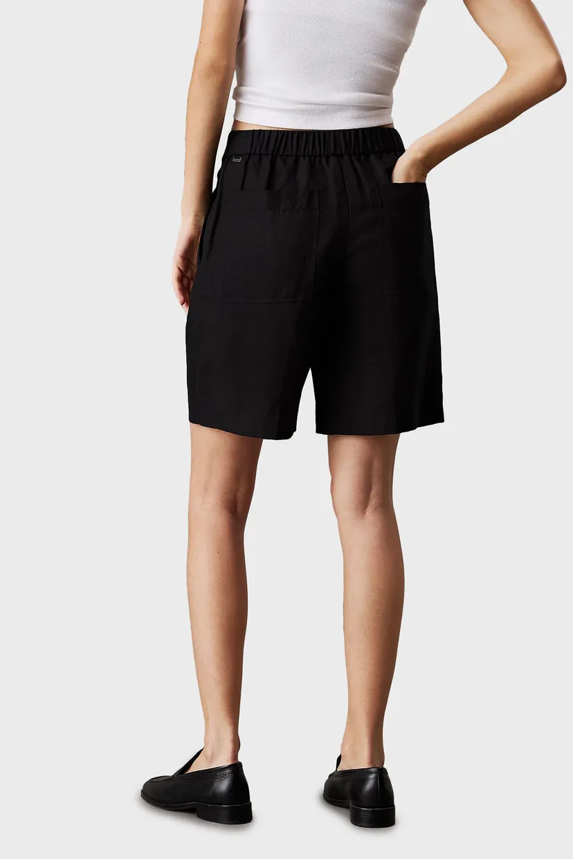 Жіночі чорні шорти LINEN BLEND SHORTS 3
