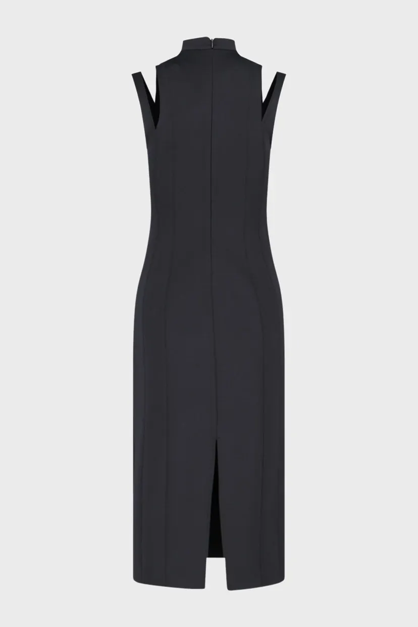 Жіноча чорна сукня TECHNICAL KNIT CUT OUT 7