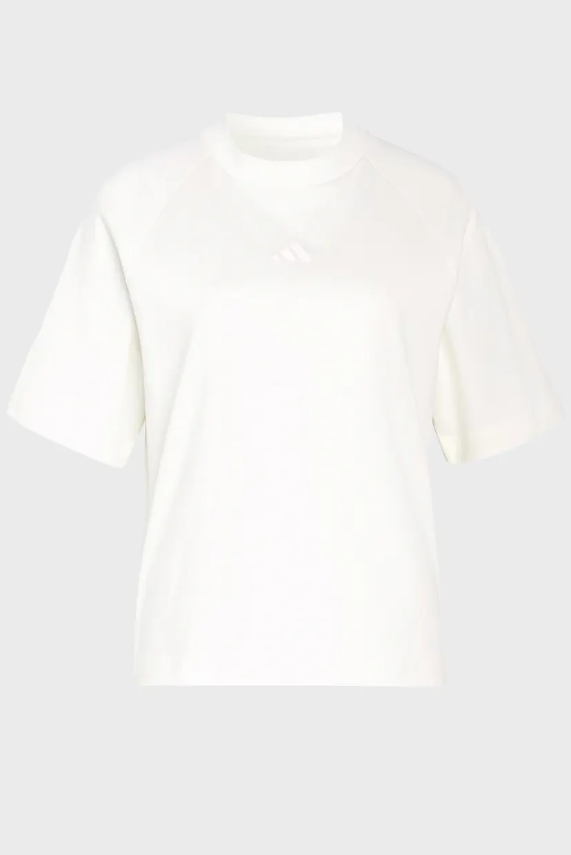 Женская белая футболка ADIDAS KIT SMALL LOGO 6