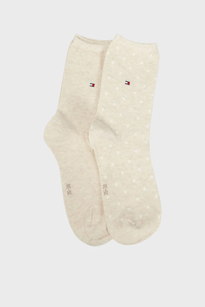Женские бежевые носки в горошек (2 пары) TH WOMEN SOCK DOT 3