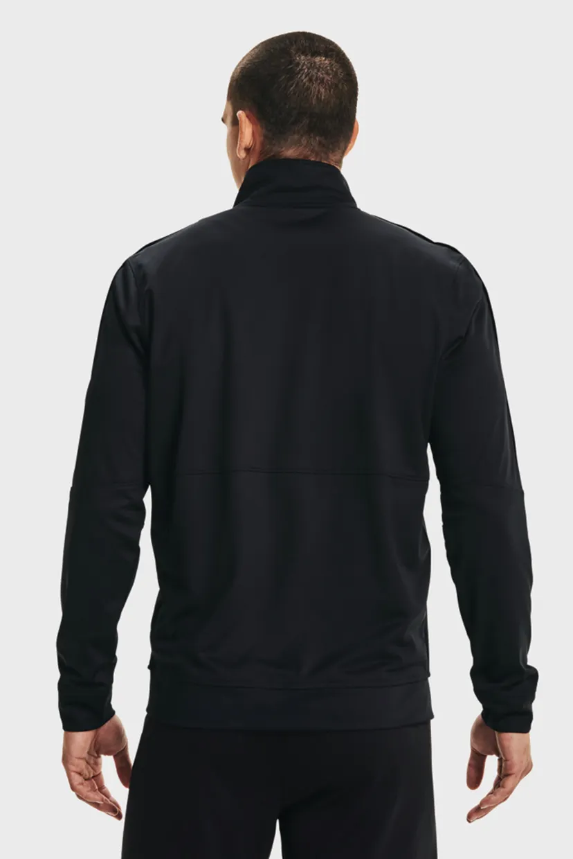 Мужская черная кофта UA PIQUE TRACK JACKET 3