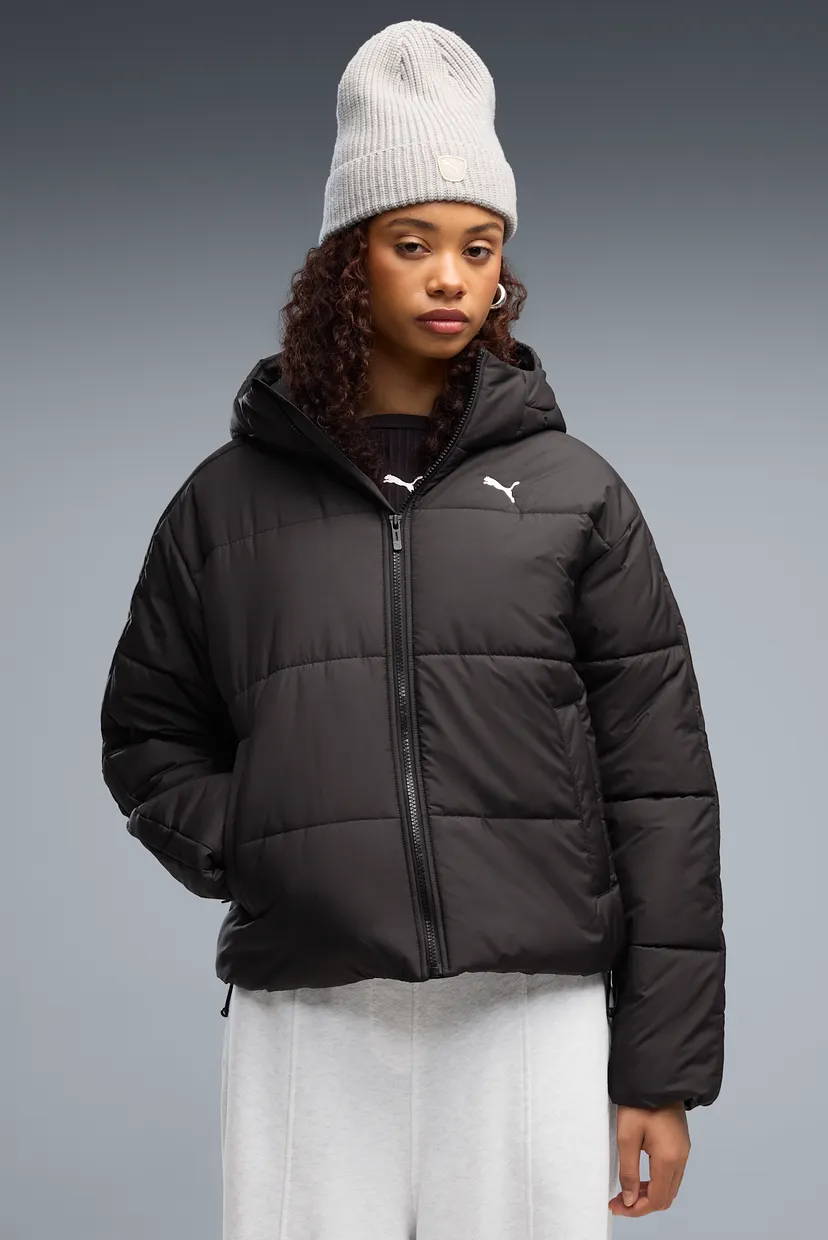 ブラックミスト＆ブラックストーム Жіноча чорна куртка Essentials Relaxed Hooded Padded Jacket Women