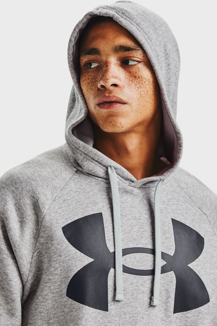 Чоловіче сіре худі UA Rival Fleece Big Logo HD 4