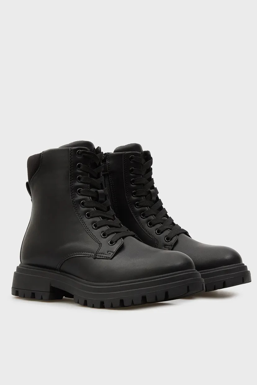 Дитячі чорні черевики LACE-UP 3