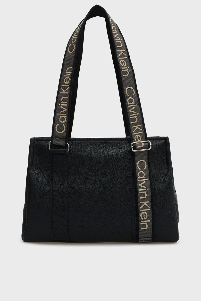 Жіноча чорна сумка WEBBING STRAP TOTE 4