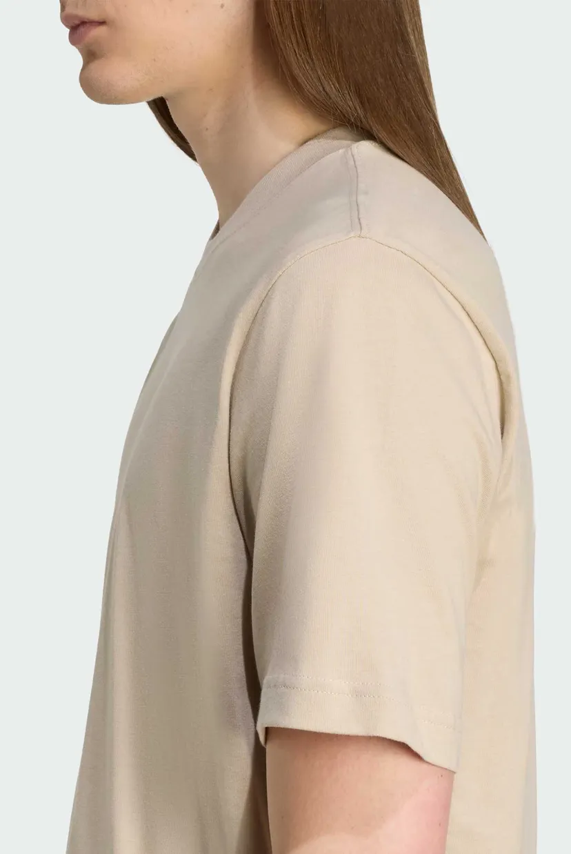 Мужская бежевая футболка Trefoil Series Loose 4