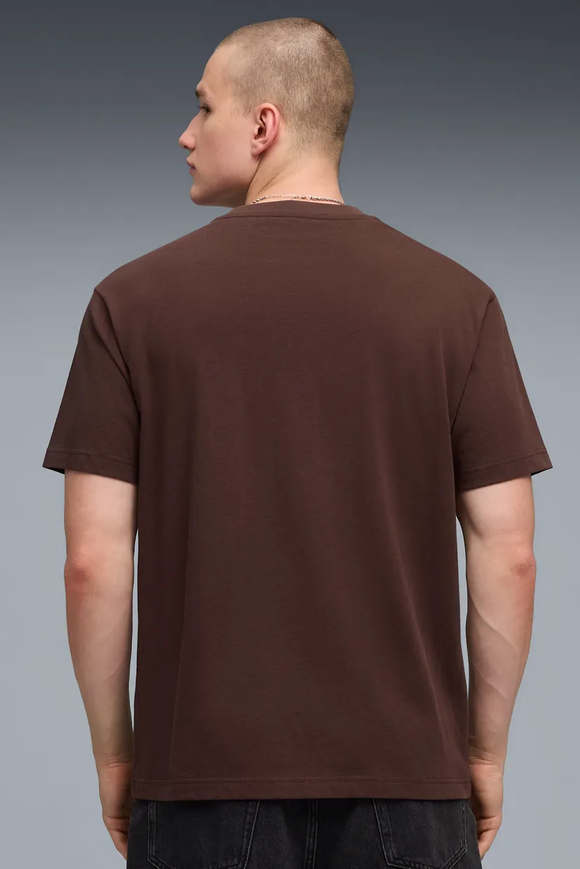 Чоловіча коричнева футболка Essentials Elevated Cat Logo Relaxed Tee Men 3