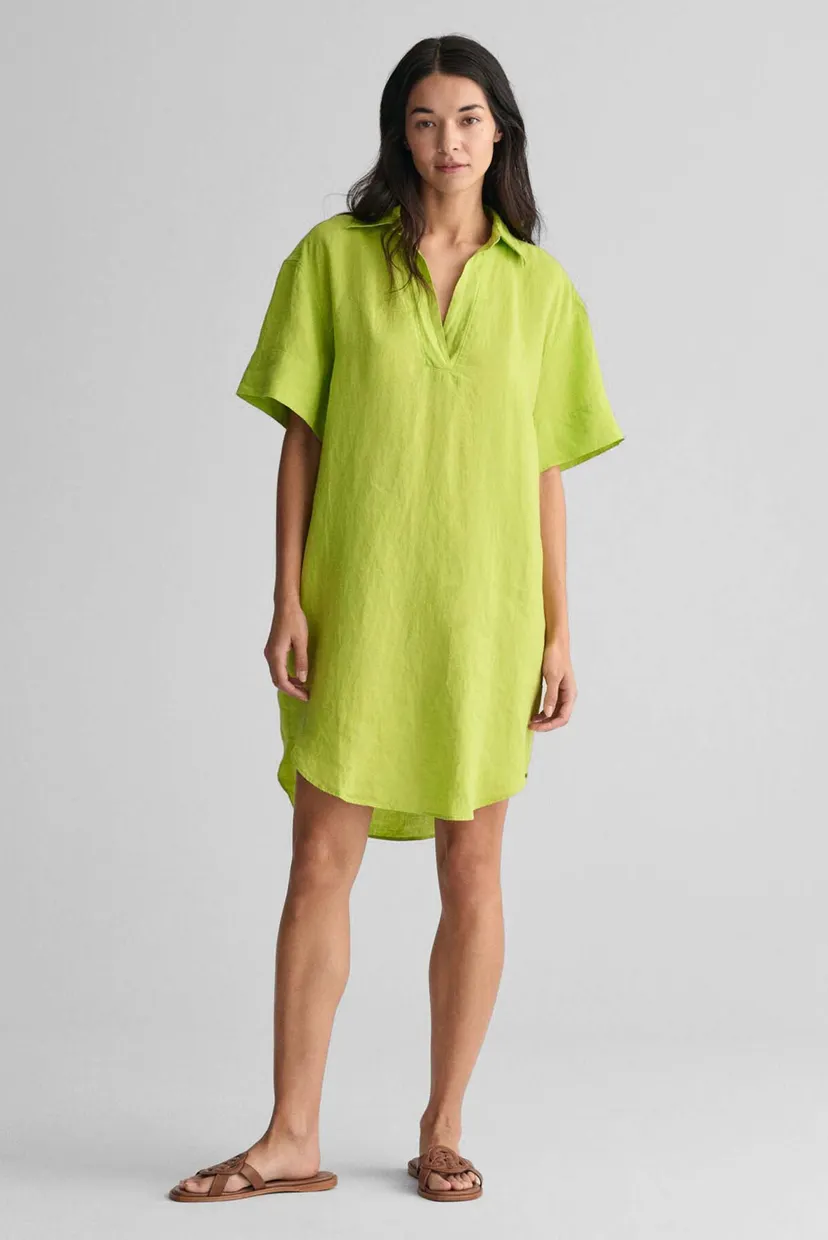 Жіноча салатова лляна сукня REL SS LINEN CAFTAN 3