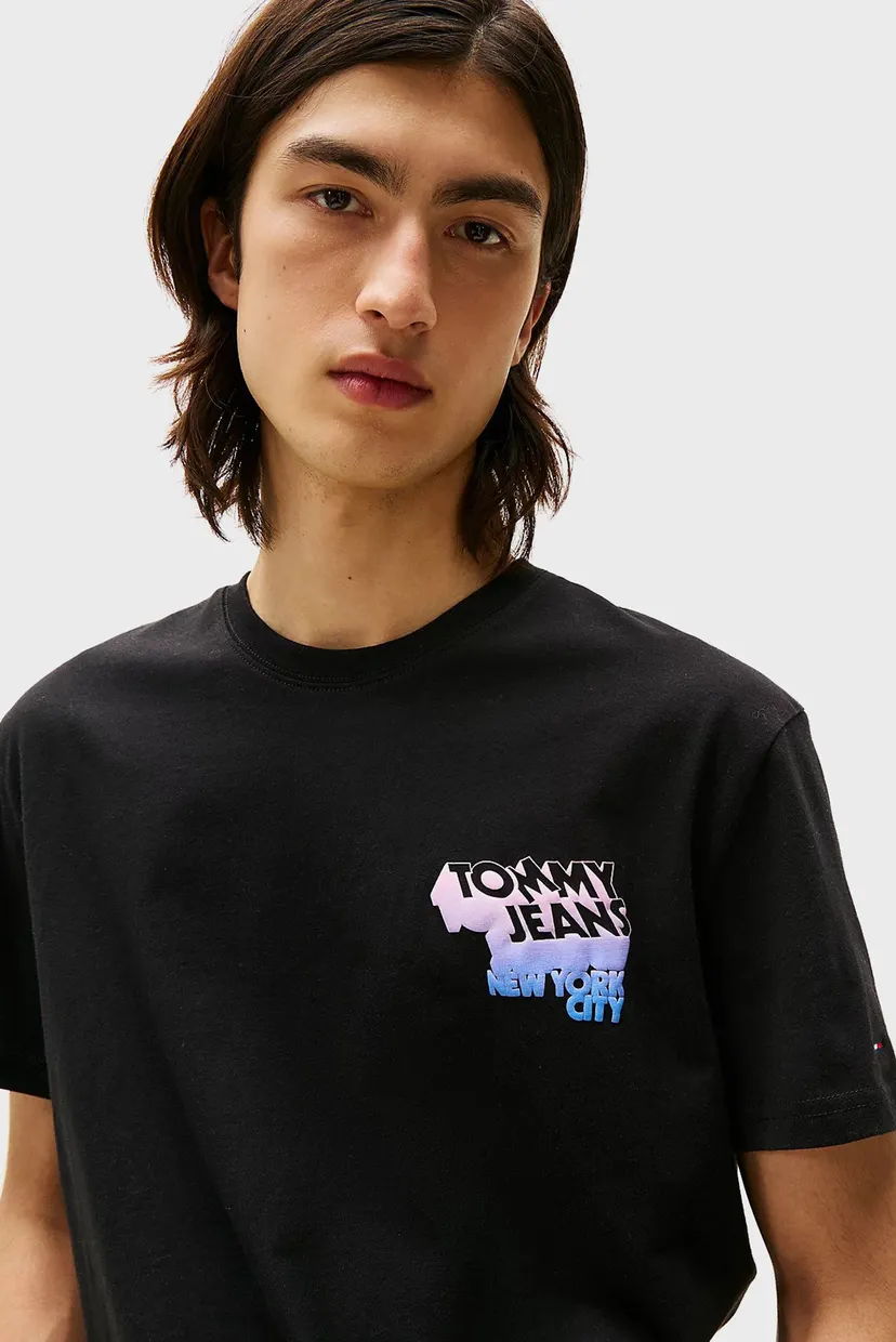 Мужская черная футболка REG STACK BACKPRINT 4
