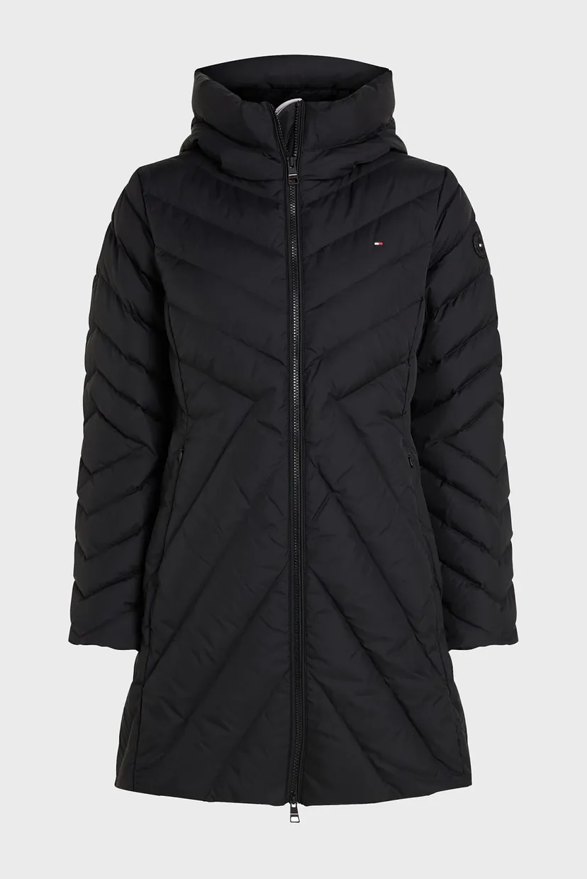 Женский черный пуховик CHEVRON MW DOWN COAT 6