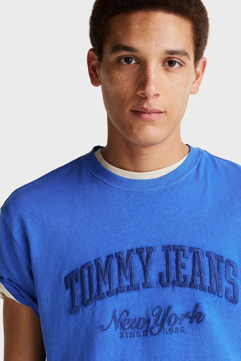 Чоловіча синя футболка TJM REG VINTAGE VARSITY TEE 4