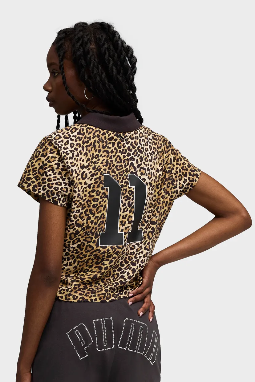 Женское бежевое поло с узором A$AP ROCKY x PUMA Baby Tee Women 3
