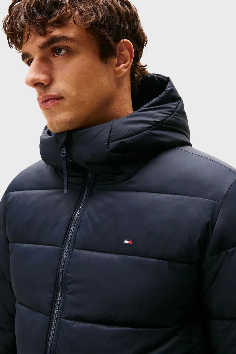 Мужская темно-синяя куртка MID WEIGHT HOODED JACKET 4