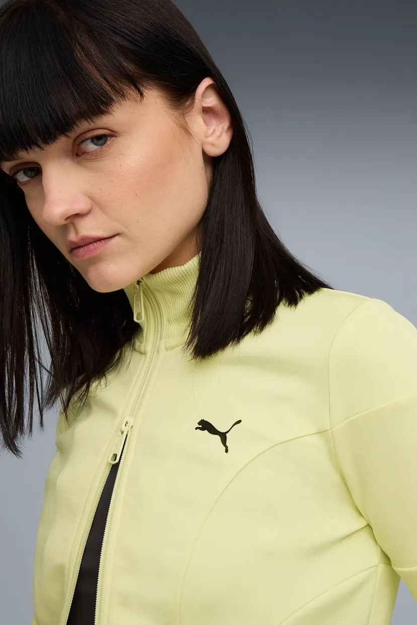Женская желтая спортивная кофта DARE TO Slim Cropped Track Jacket Women 5